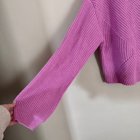 Tobi Pink Magenta Fuchsia Chunky Knit Oversized Pullover Sweater - Picture 3 of 6